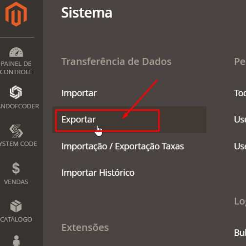 Como exportar produtos no Magento 2.x.x