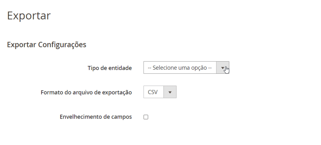 Exportar Produtos Magento